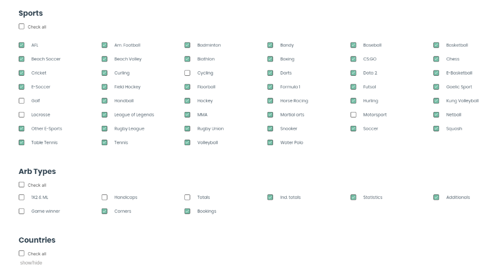 betburger kenyan arbitrage bet finder tool user interface and filters