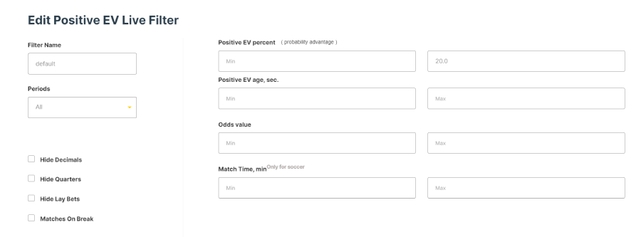 betwasp value bet finder filters