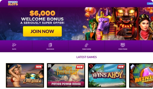 main interface of super slots gambling site as an alternative solution