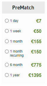 oddstorm arbitrage scanner service price