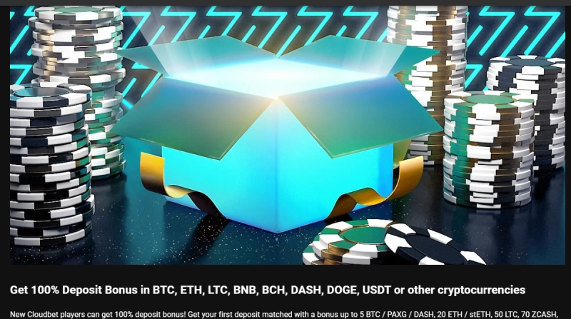 welcome bonus at cloudbet with btc
