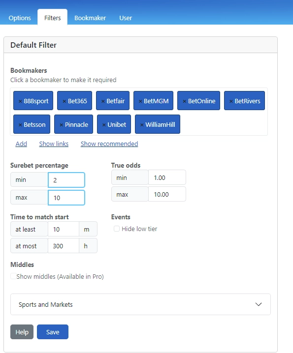 filters-for-sure-betting-software-rebelbetting-with-USA-bookies